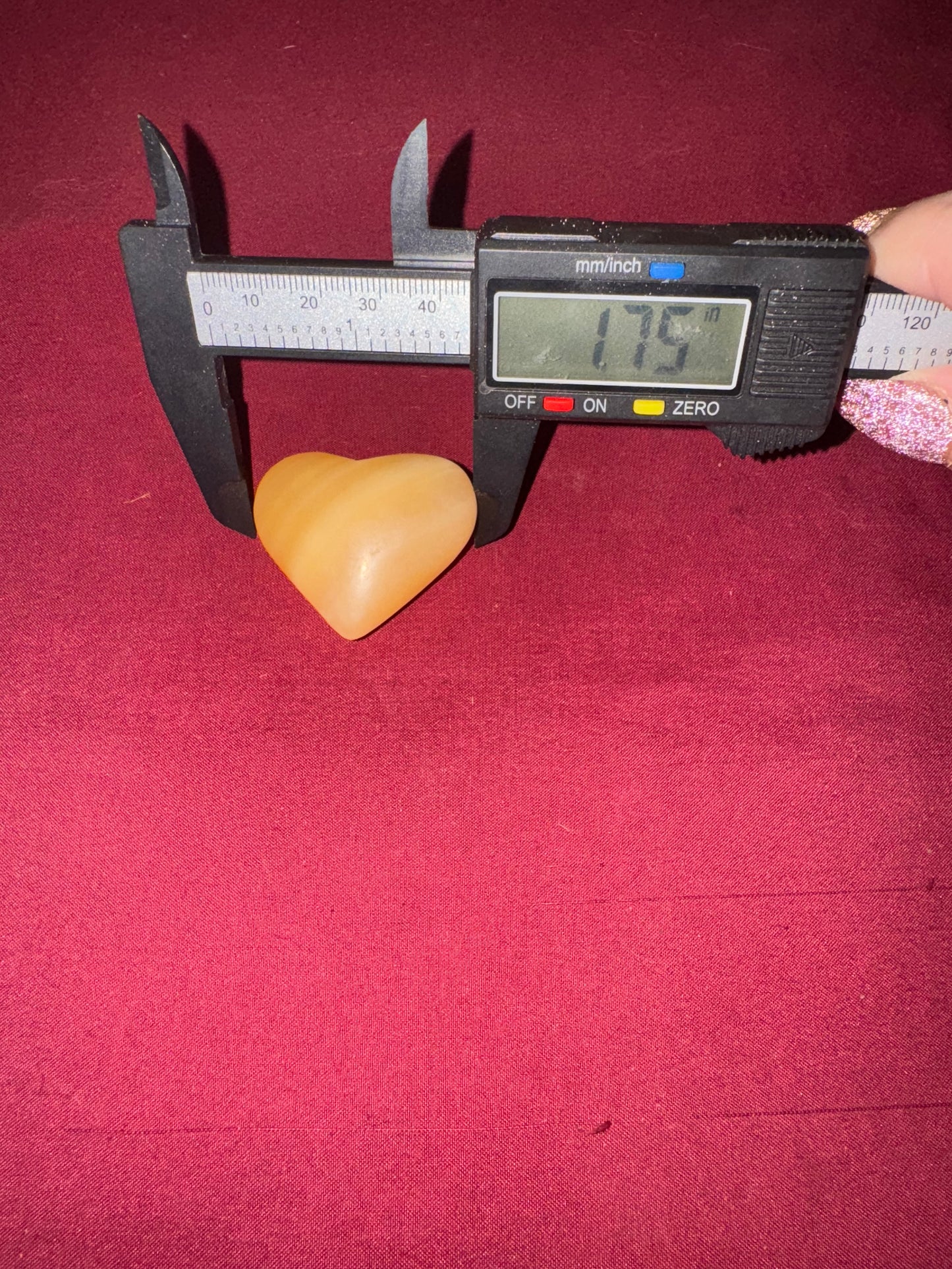 Orange Calcite Heart Carvings