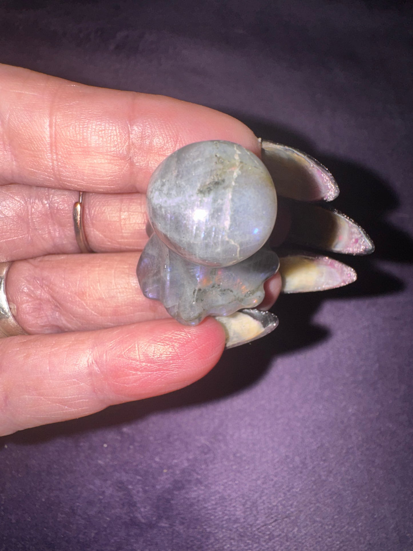 Labradorite Miniature Octopus Carvings 3/4”
