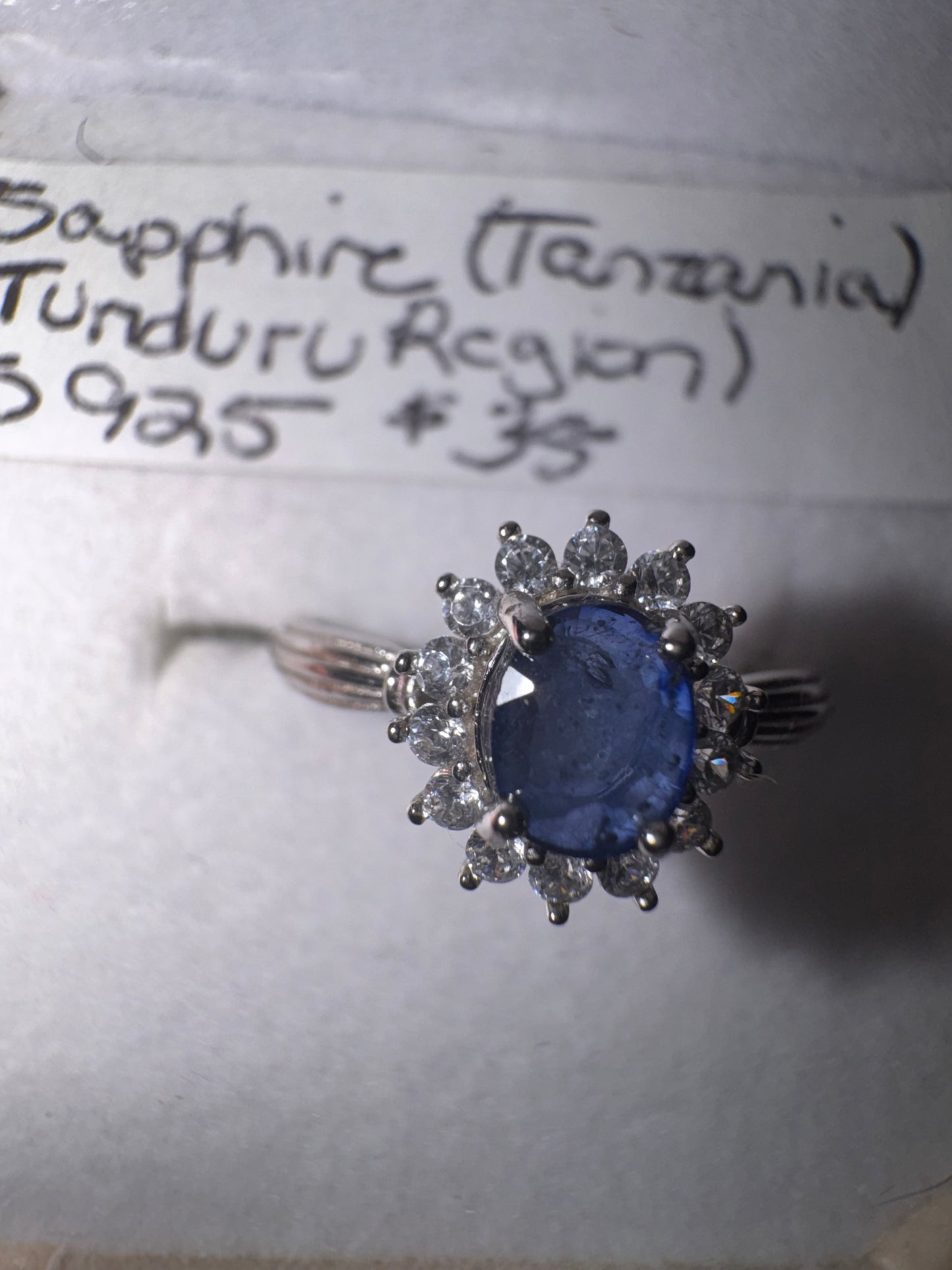 Sapphire s925 Adjustable Ring
