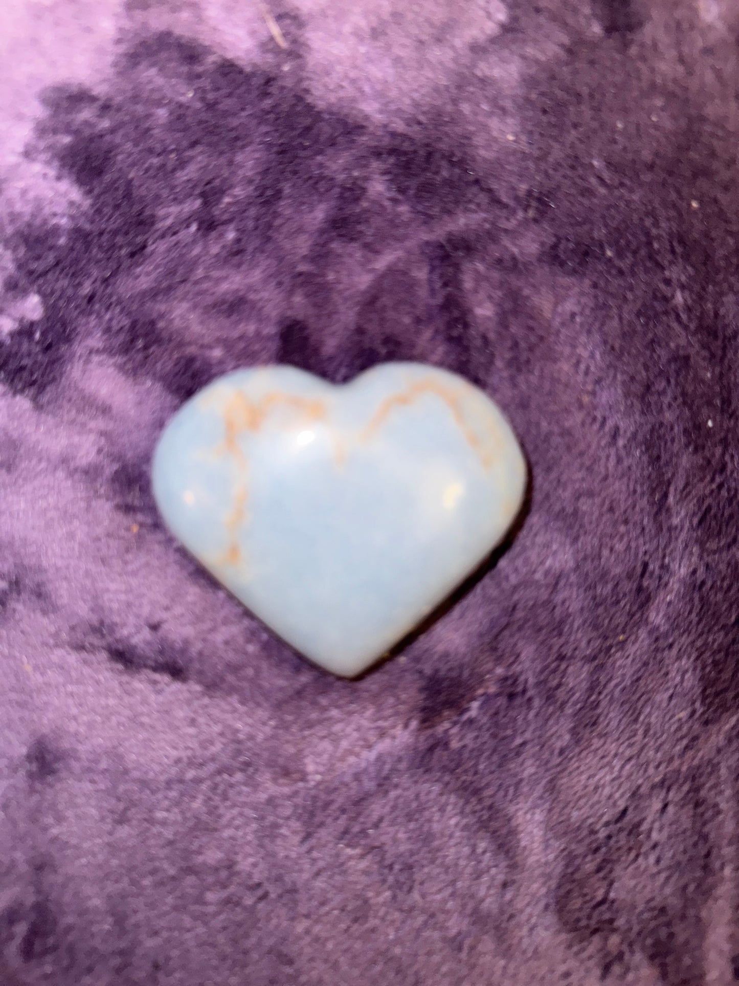 Angelite Heart Carving