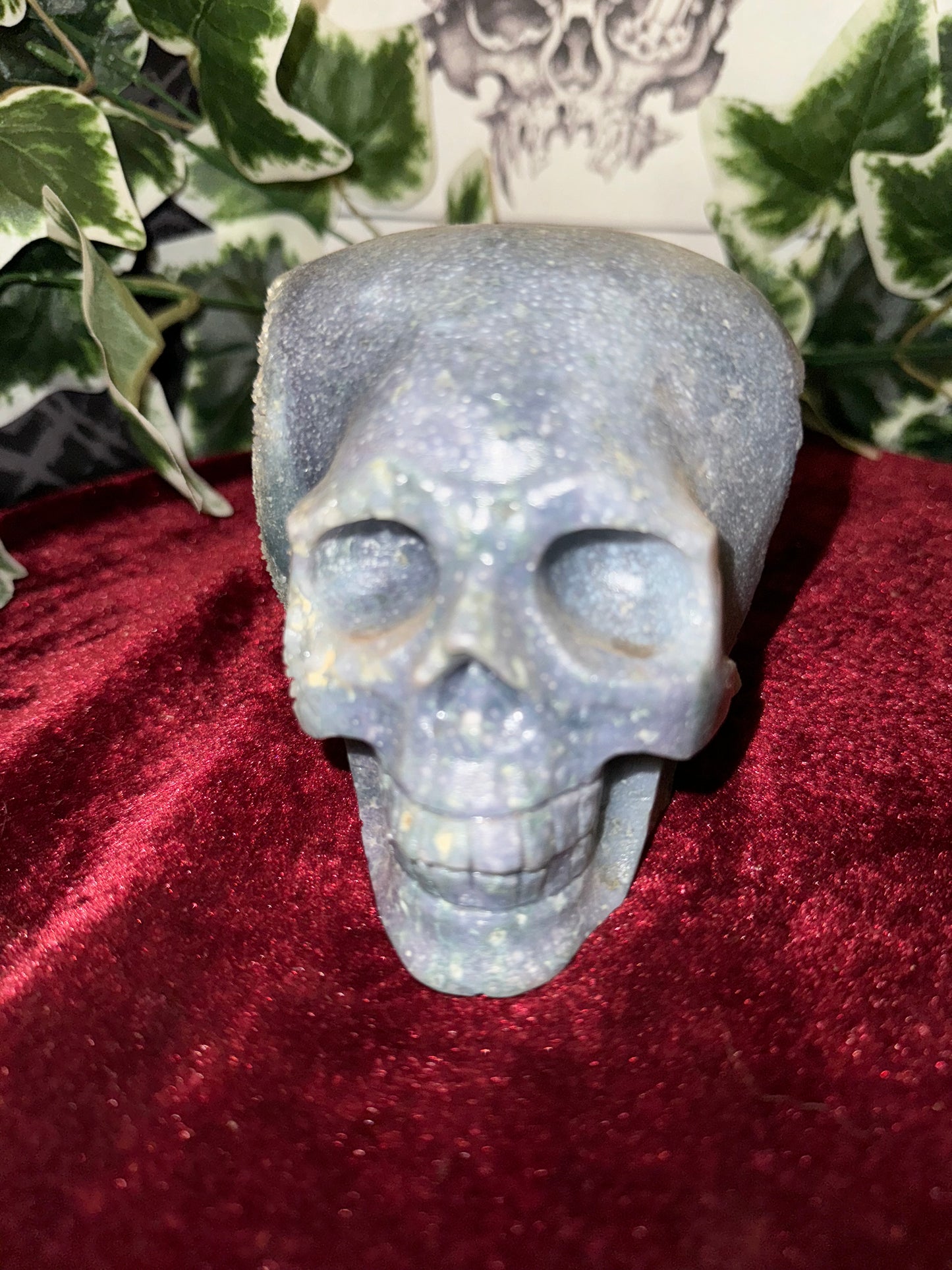 XL Indonesian Grape Agate Skull