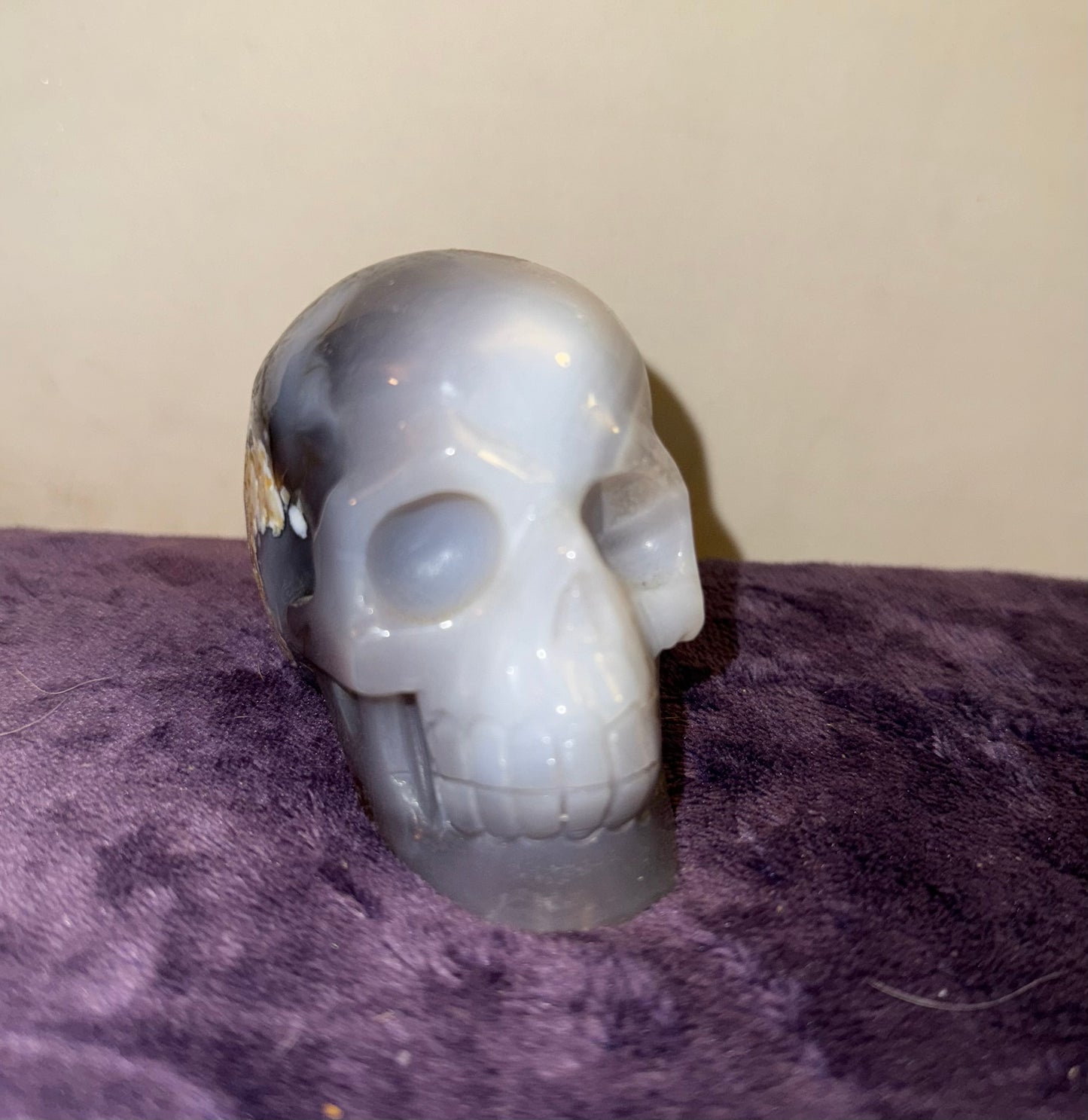 Druzy Agate Skull