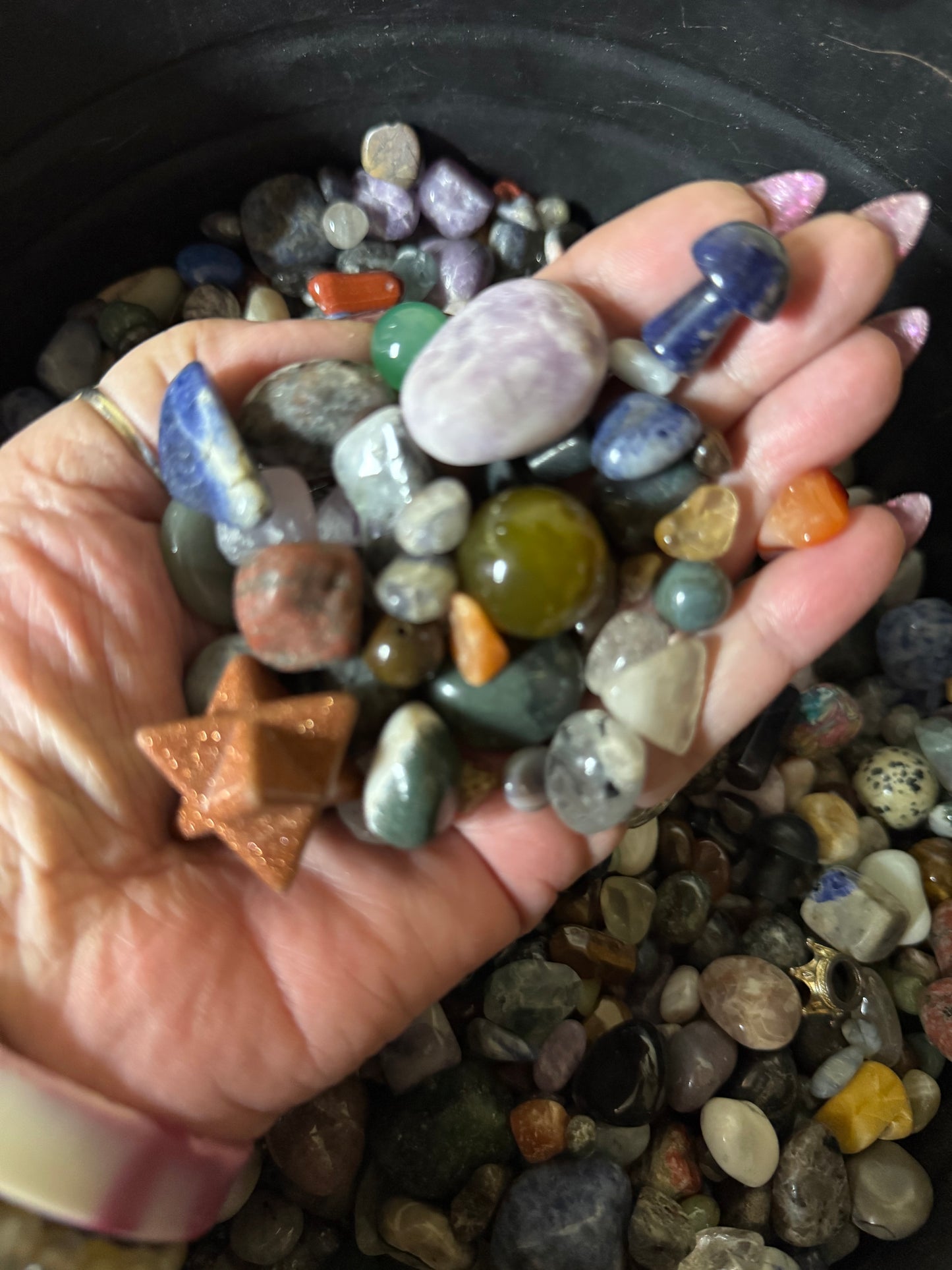 Bella’s Badaz Crystal Confetti 1 lb Portion + Free 8mm HQ Crystal Bracelet + Free Crystal Gift From Us.