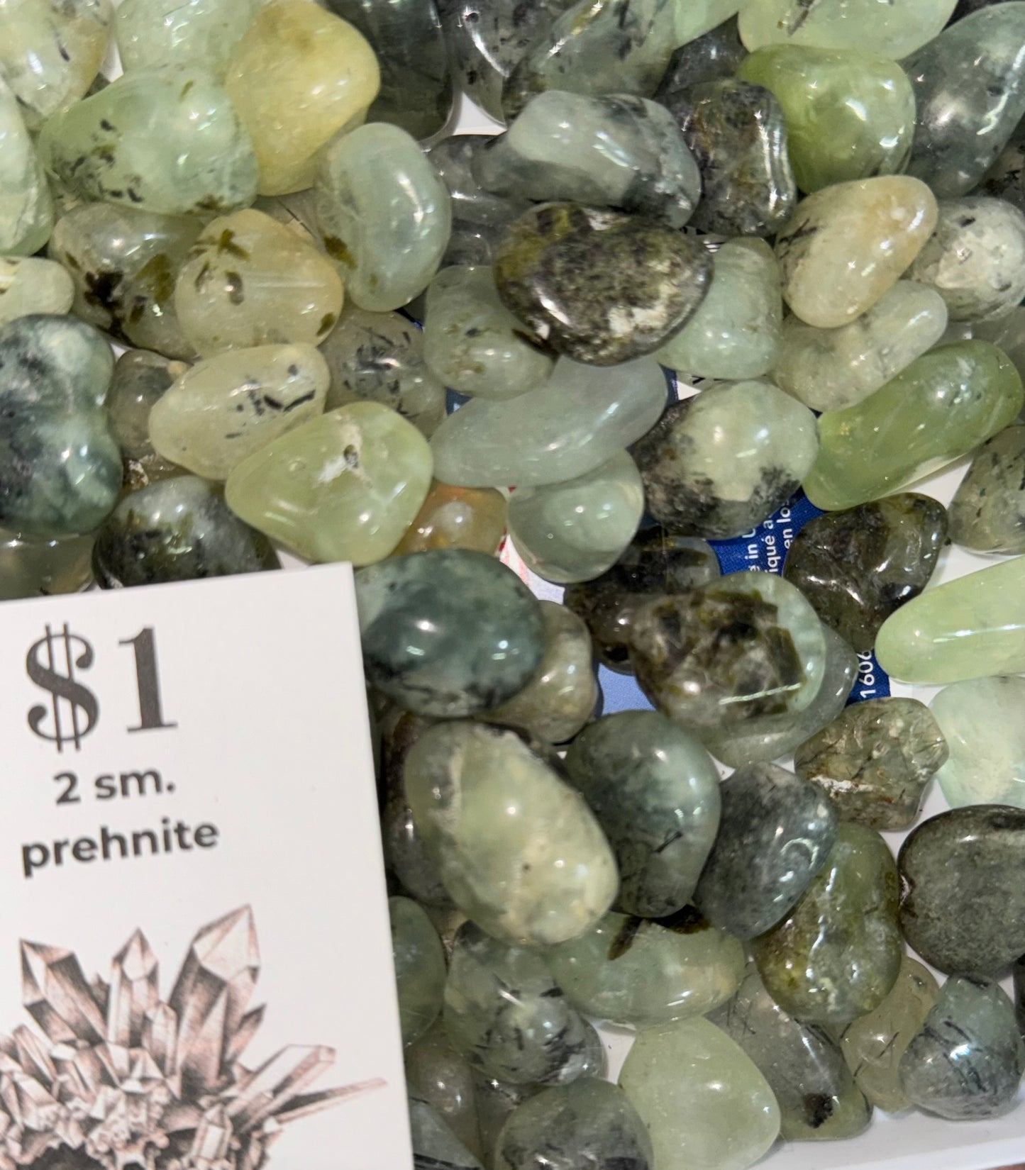 High Quality Prehnite w/Epidote $1 for 2 pcs. Intuitive Pick .