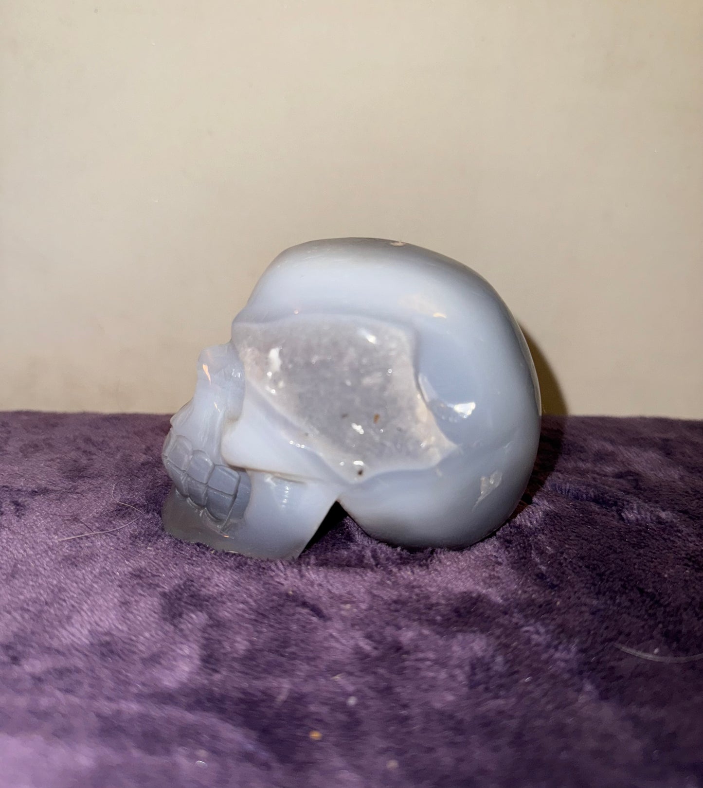 Druzy Agate Skull