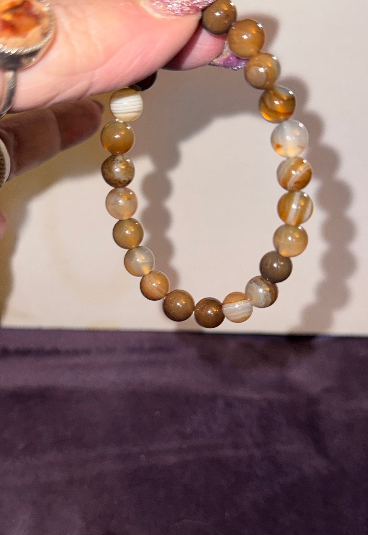 HQ 8mm Coffee Agate Bracelets