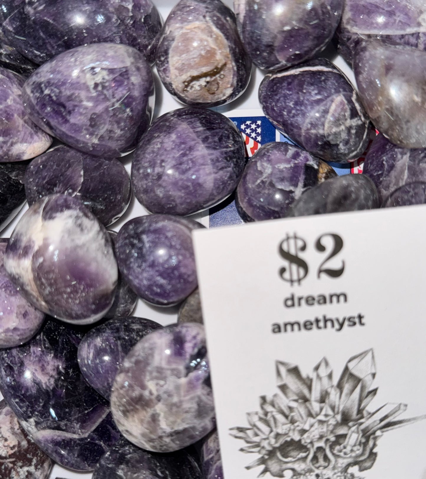 High Quality Dream Amethyst Tumble. $2 pc. Intuitive Pick.