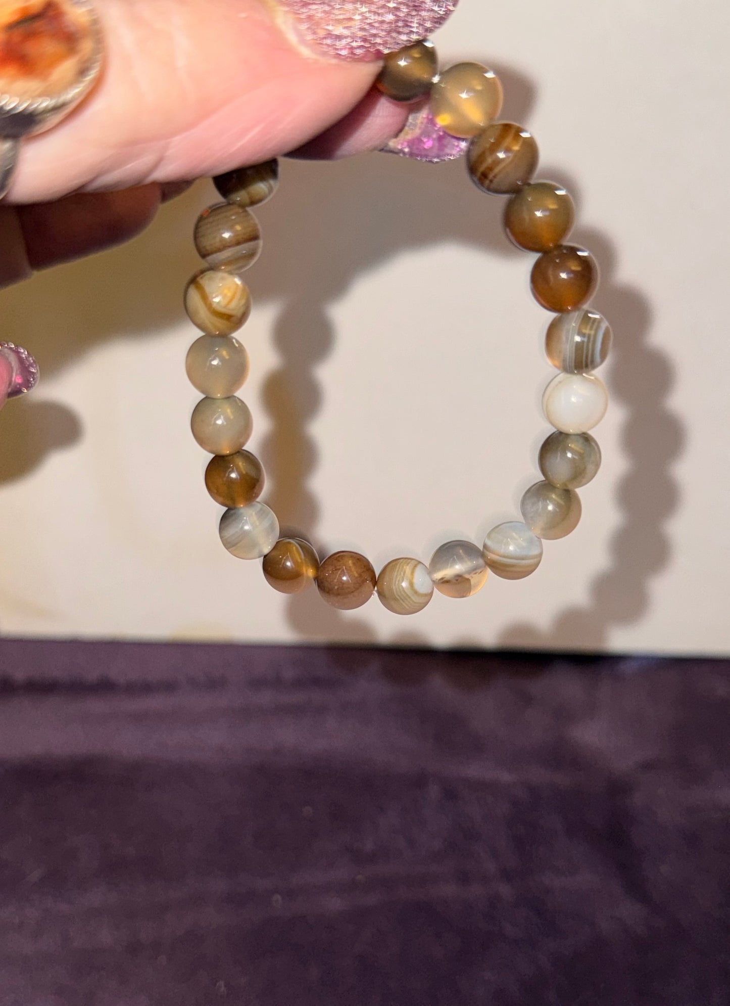 HQ 8mm Coffee Agate Bracelets