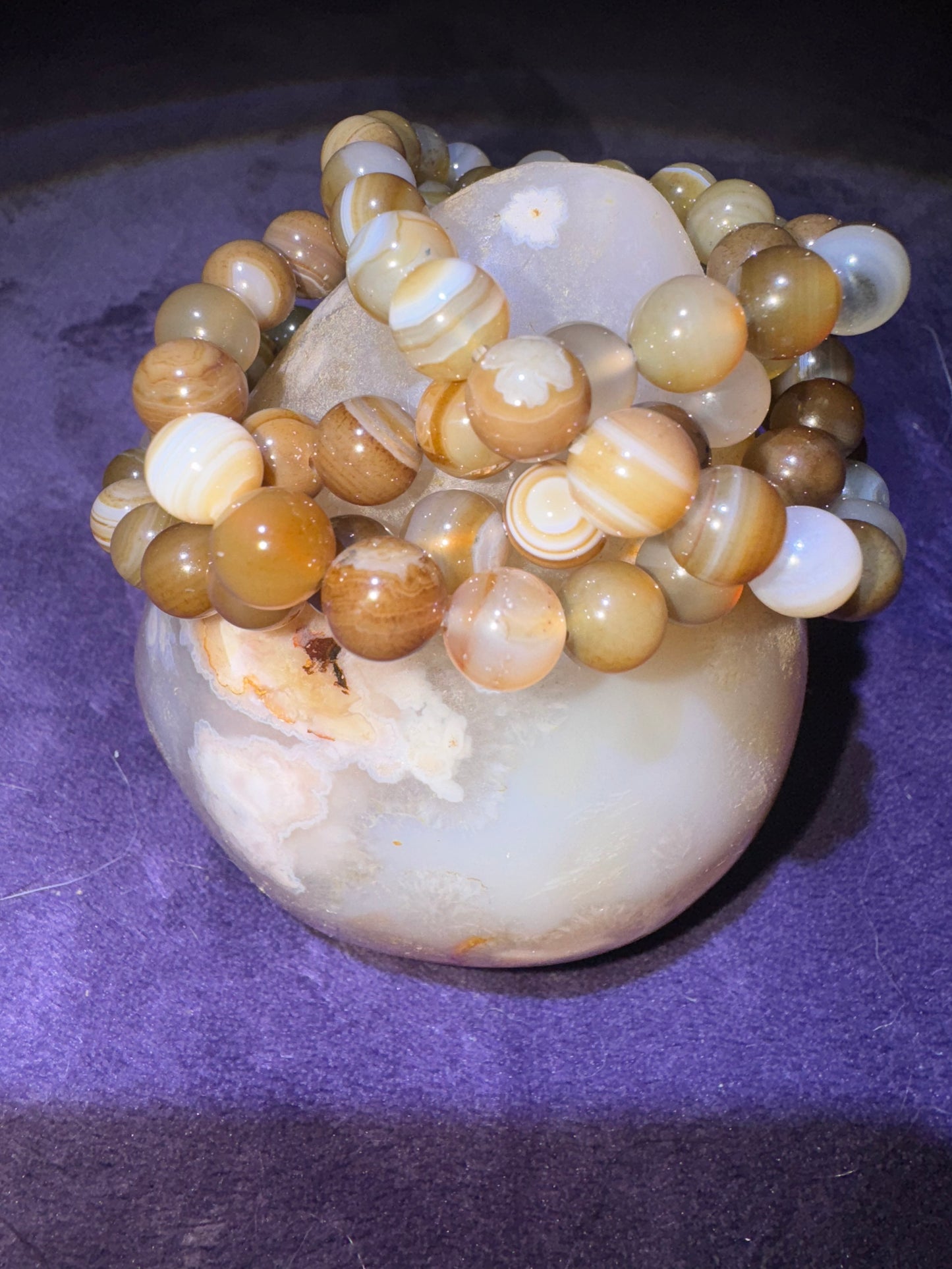 HQ 8mm Coffee Agate Bracelets