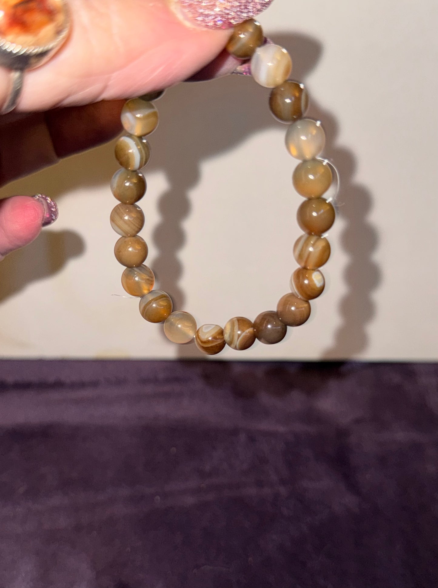 HQ 8mm Coffee Agate Bracelets