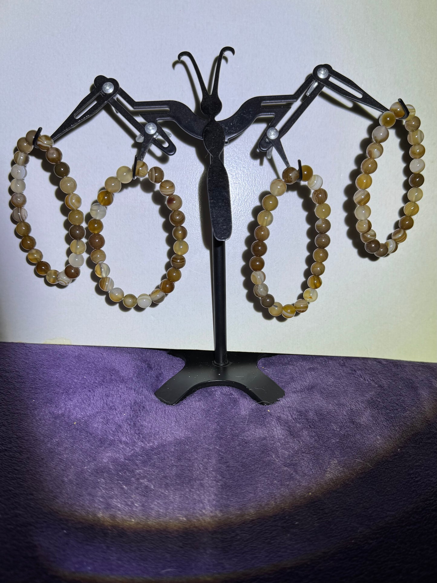 HQ 8mm Coffee Agate Bracelets