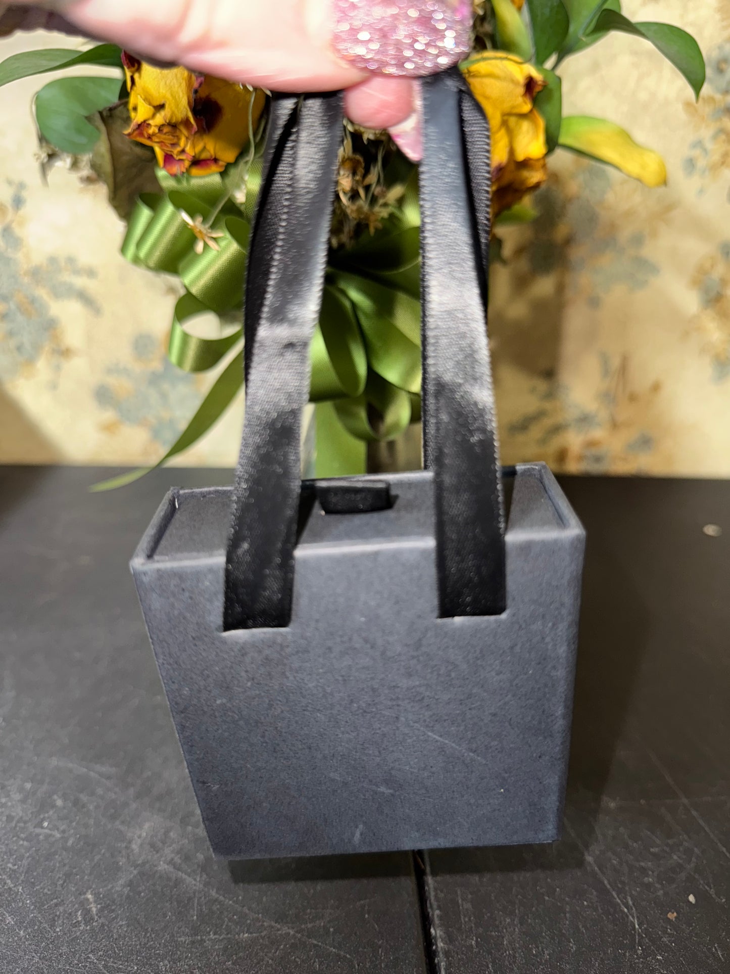 Elegant, Silky Black Gift Bag and Jewelry Gift Box In One