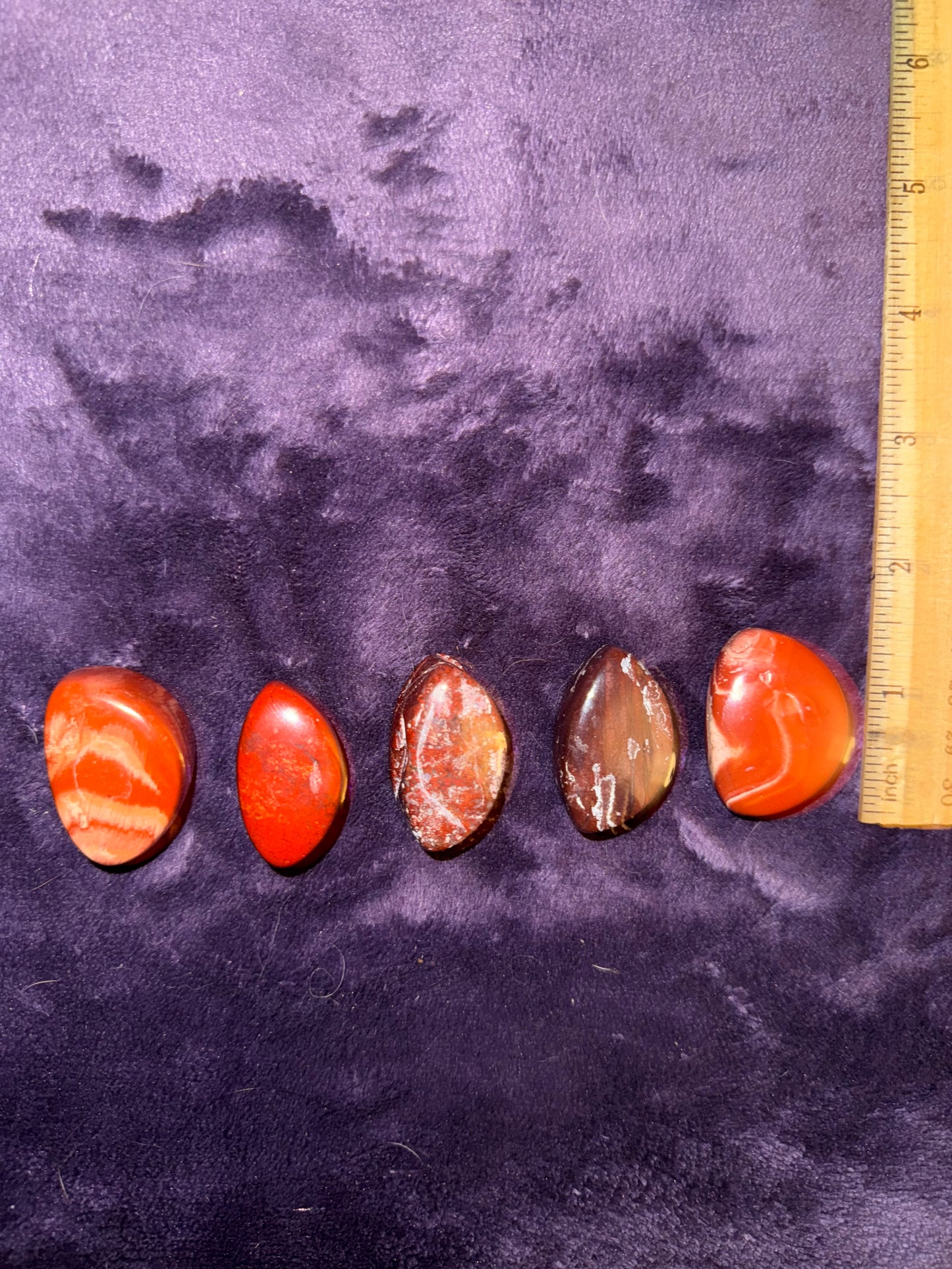 Small Red Jasper Palm Stone/Pocket Pieces