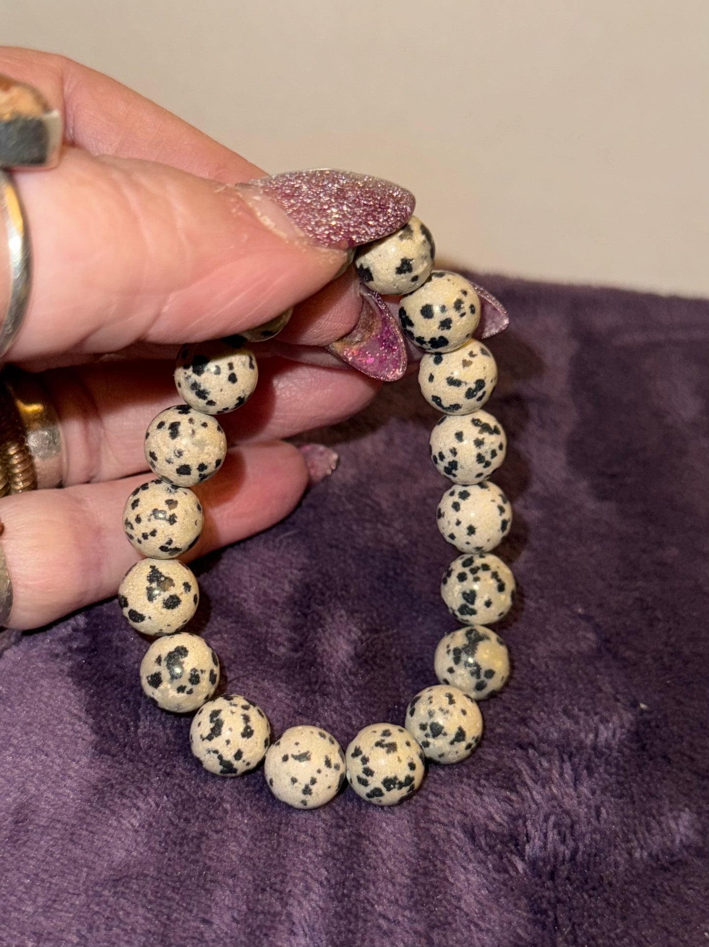 Dalmatian Jasper 10.5mm Bead Bracelets