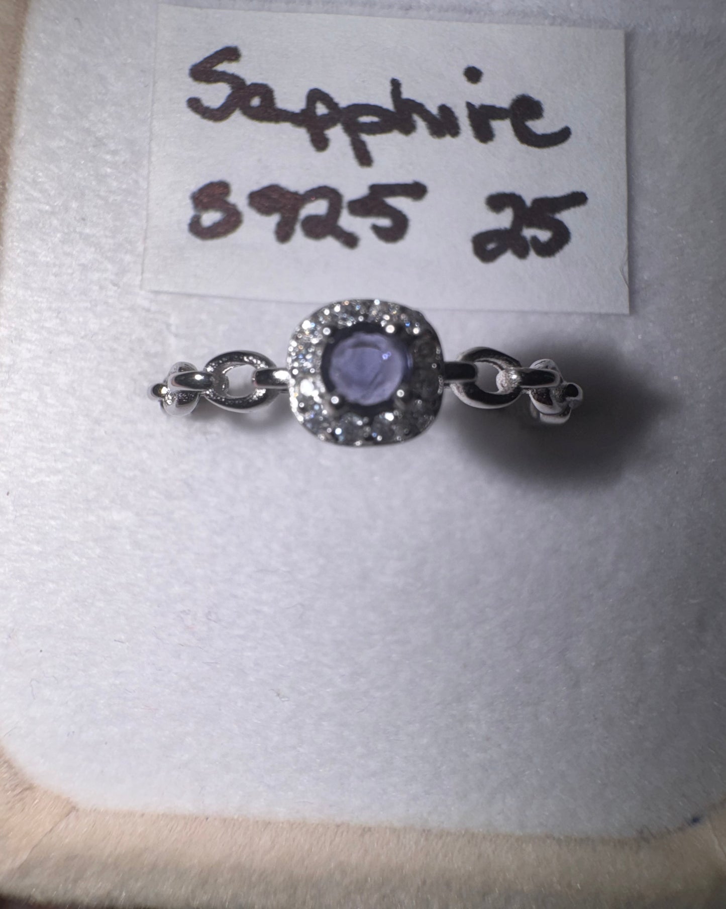Small Minimalist Smoky Sapphire s925 Ring