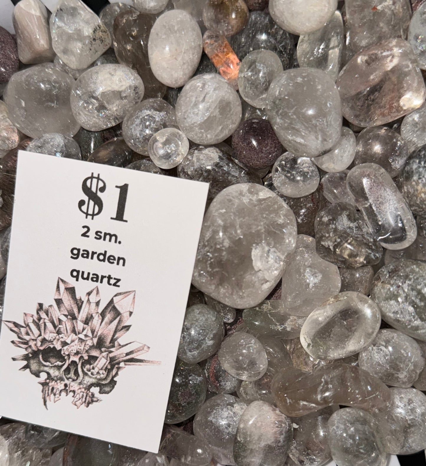 High Quality Garden Quartz Tumbles. $1 for 2 pcs. Intuitive Pick.