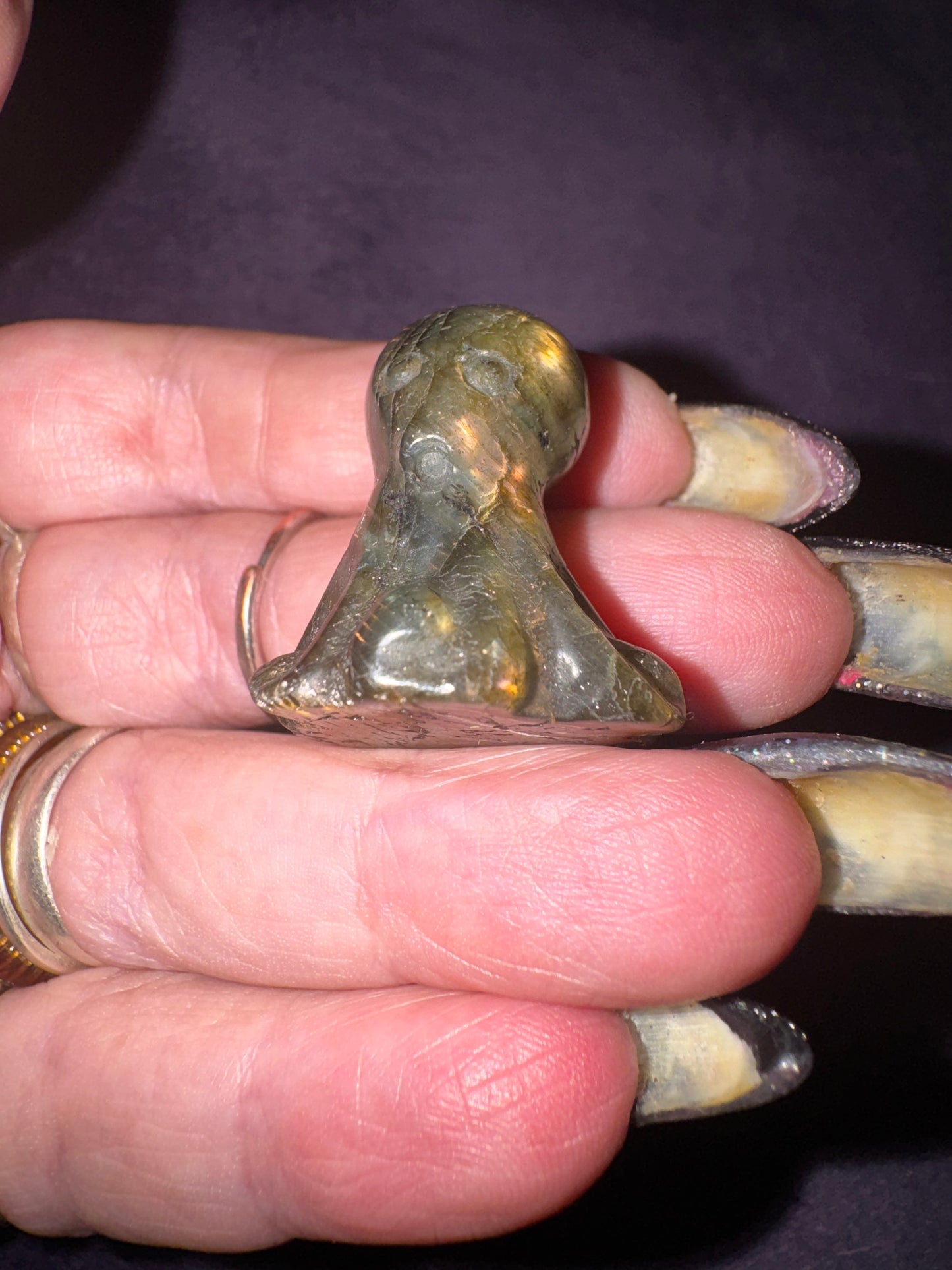 Labradorite Miniature Octopus Carvings 3/4”