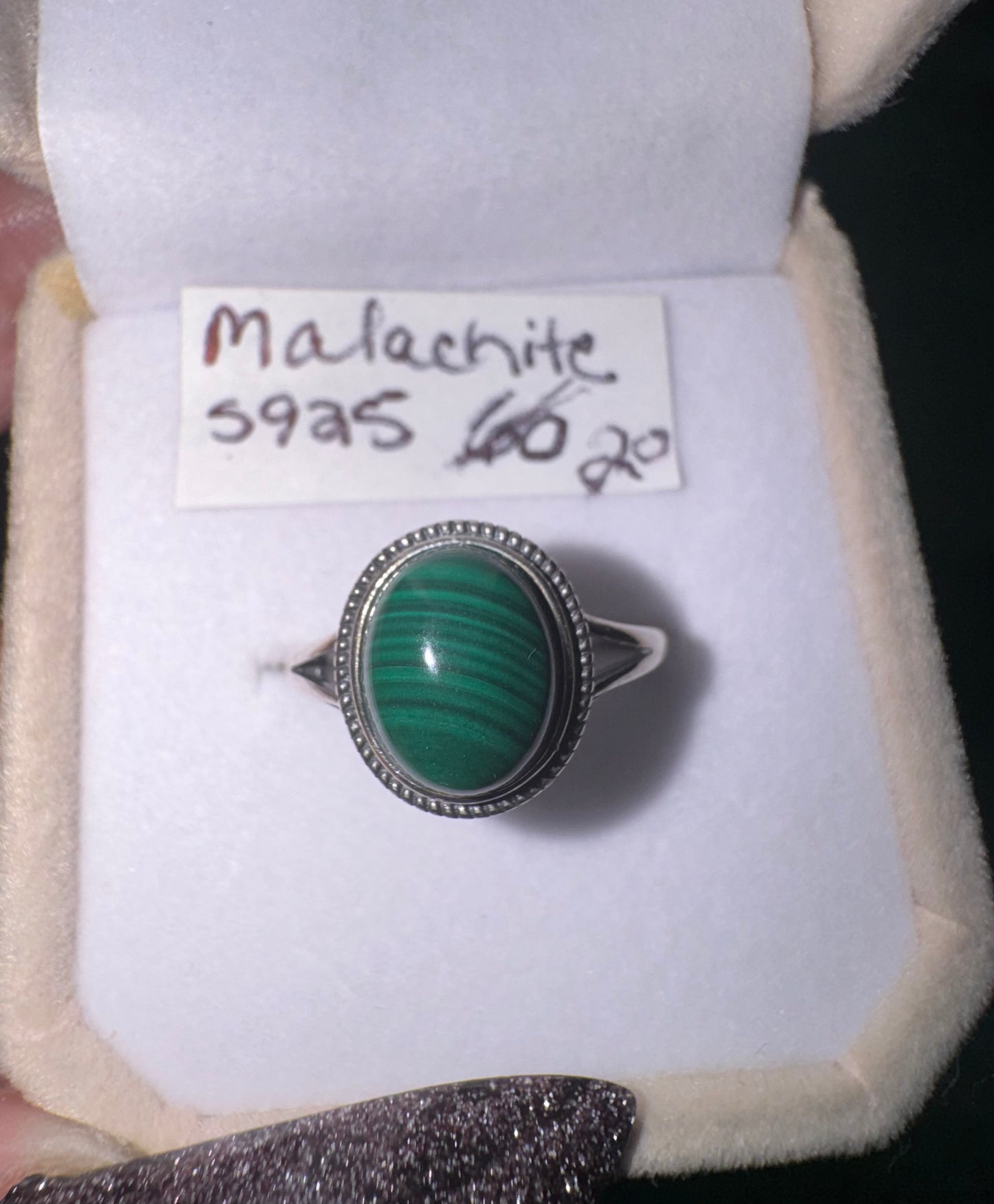 Malachite Adjustable s925 Ring. Crazy Price Drop From $50 to $20. Our Gift To You.