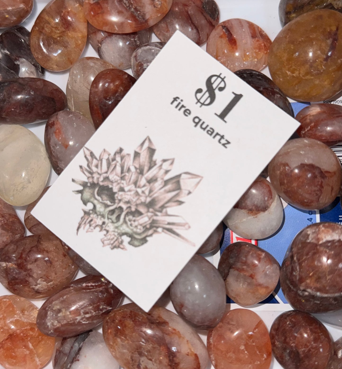 High Quality Fire Quartz Tumbles. $1 pc. Intuitive Pick.