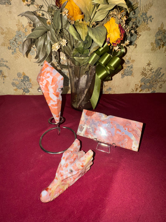 3 pc Cotton Candy Agate Bundle