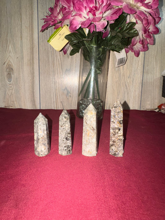 Brazilian Fossilized Coral Agate Towers