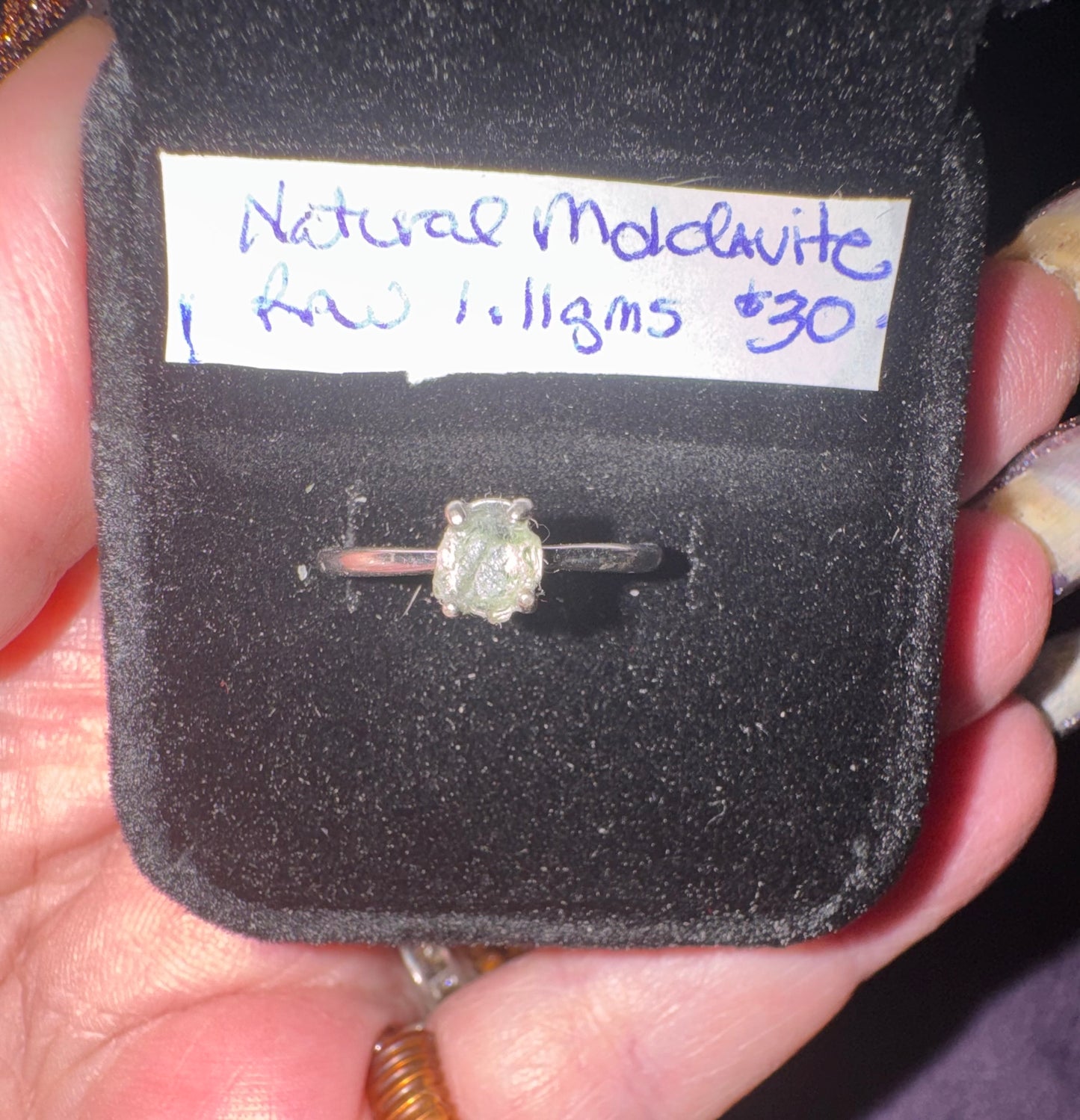 Natural Raw Moldavite Starter s925 Rings. $30