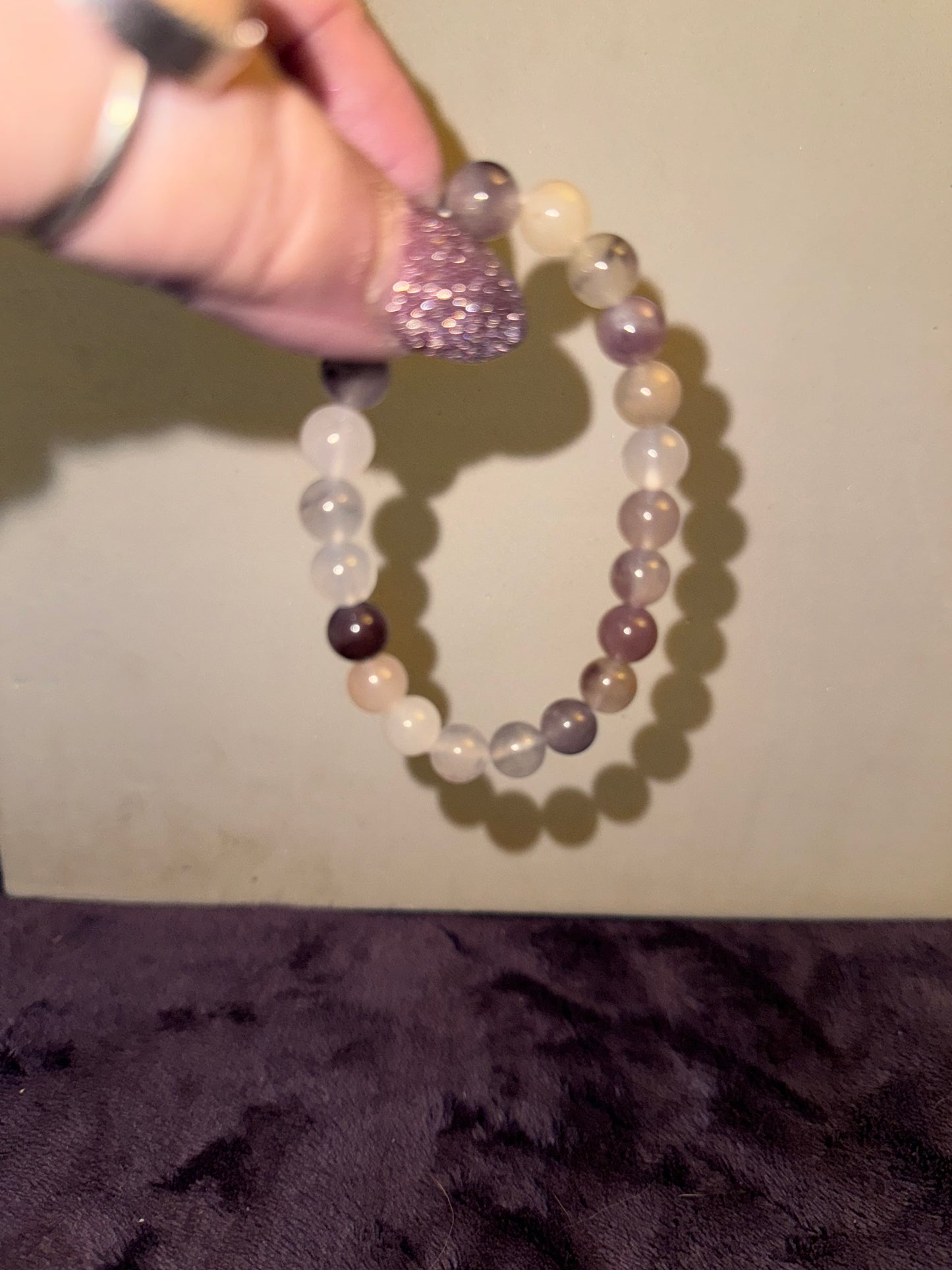 Natural Purple Aventurine 8mm Bead Bracelets
