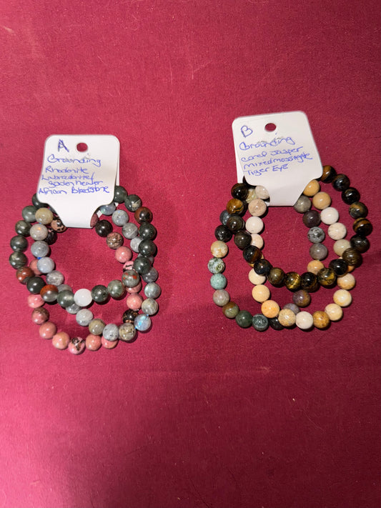 Healing 8mm Crystal Bracelet Sets w/ 3 Free Crystal Tumbles
