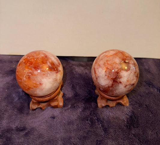 HQ Fire Quartz Spheres