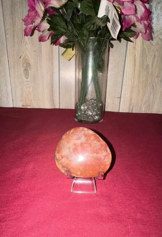Bracciated Red Jasper Freeform Palm Stone