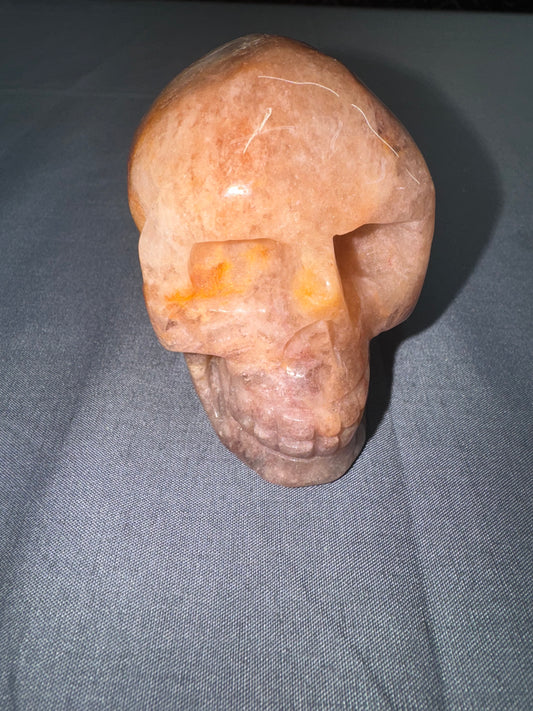 Golden Healer 1000 Layer Pink Garden Quartz Skull
