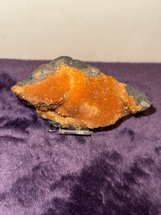 Orange Calcite Specimen From Poland ( black video is under UV light. Don’t miss it )