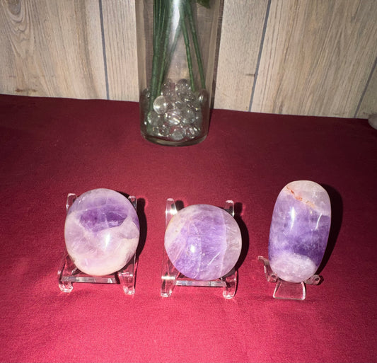 Phantom Amethyst Palm Stones ( medium)