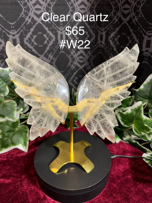 Clear Quartz Butterfly Wings