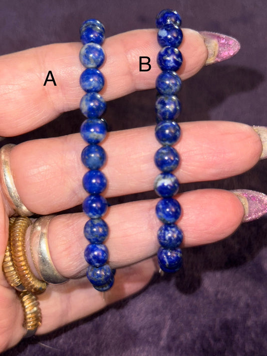 AAAA Blue Lapis ( Lapis Lazuli ) 7 mm Bead Bracelets