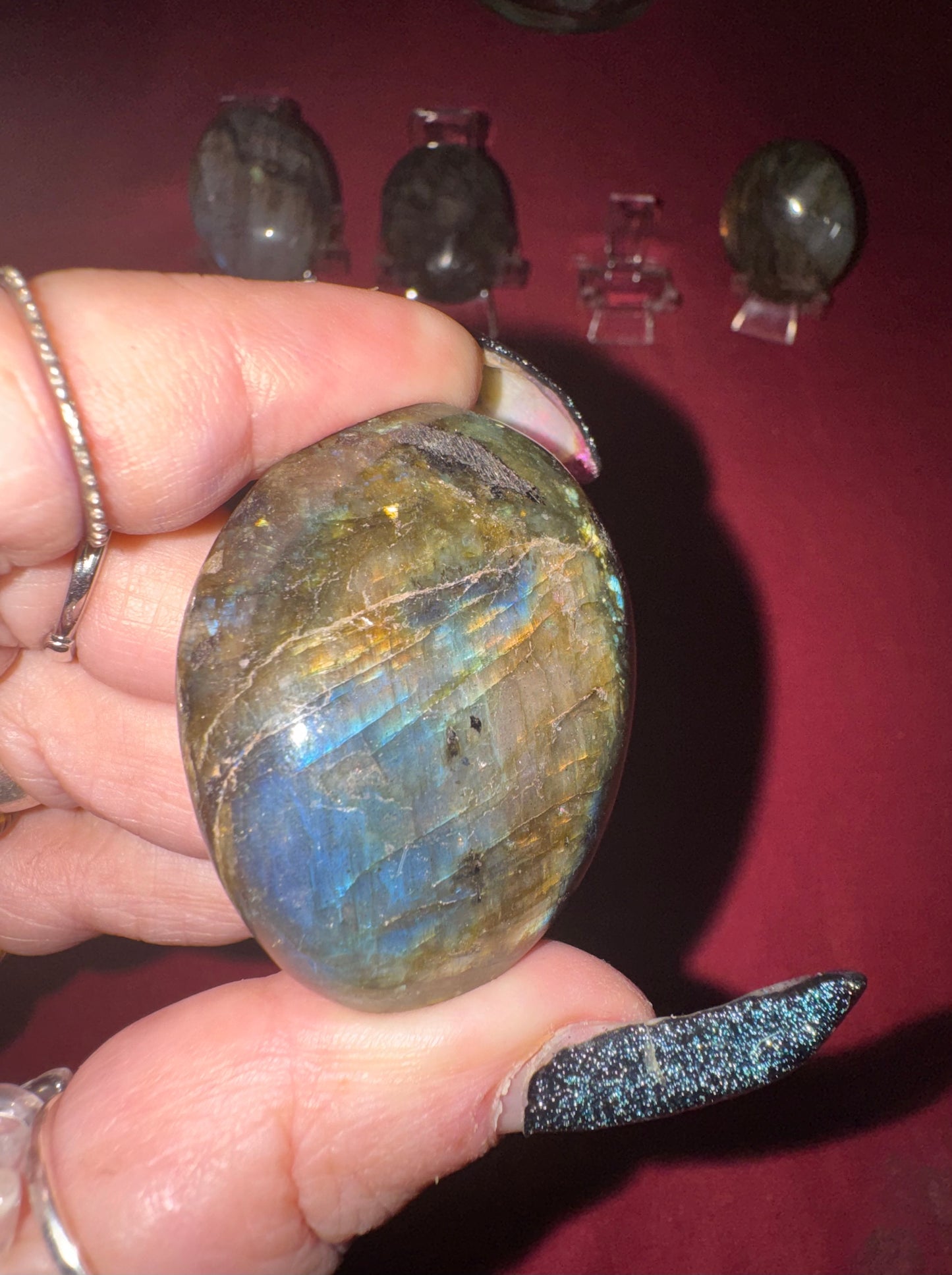 HQ Labradorite Palm Stones