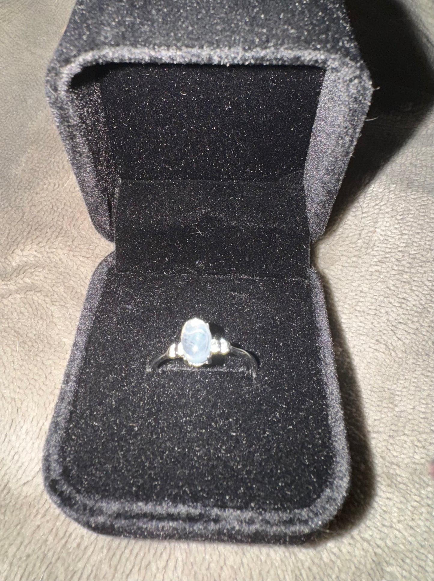 Brazilian Star Blue Needle Quartz Ring