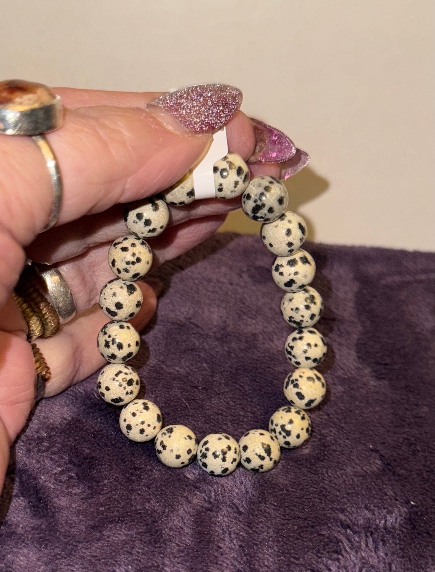 Dalmatian Jasper 10.5mm Bead Bracelets