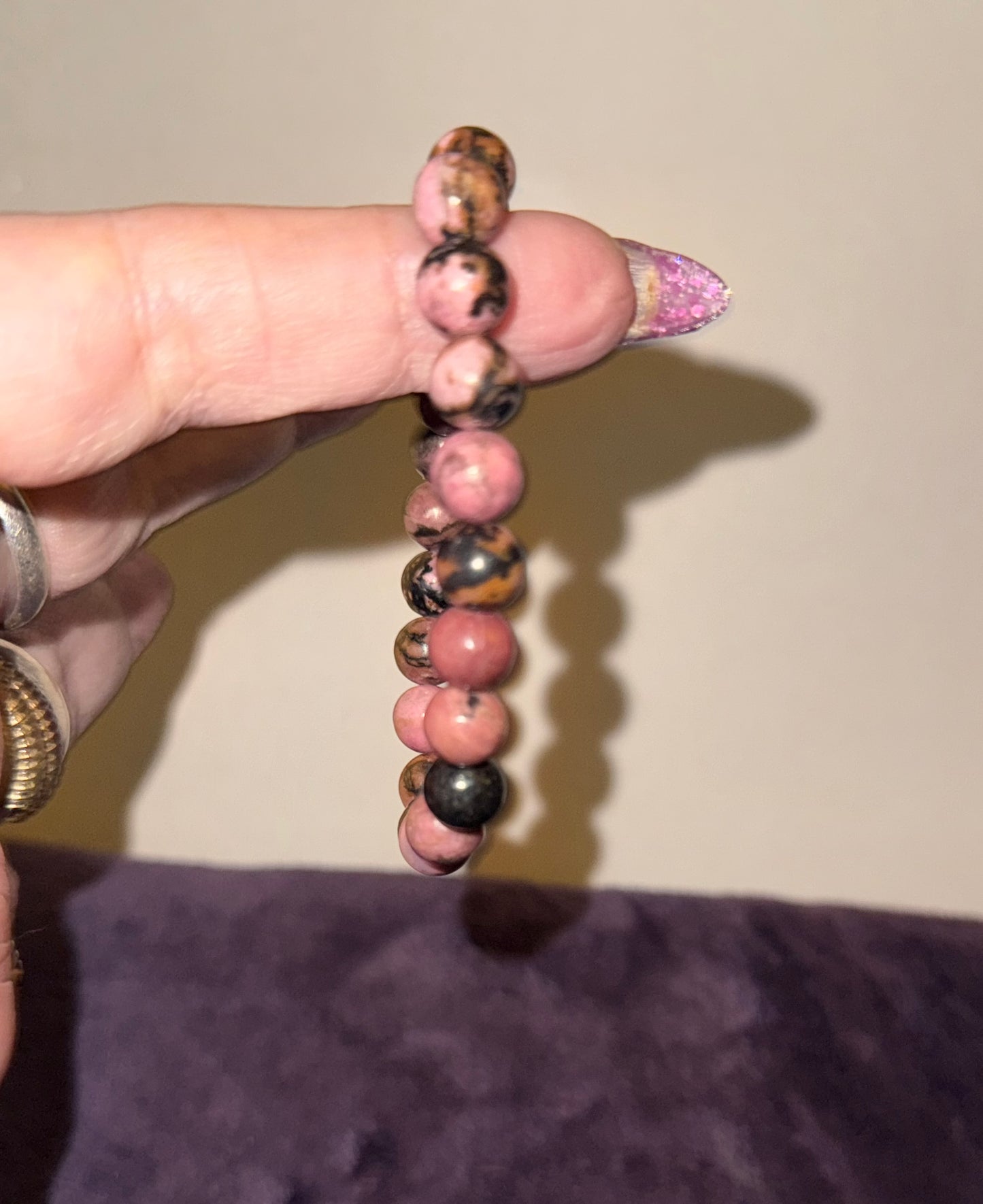 Rhodonite 8mm Bead Bracelets