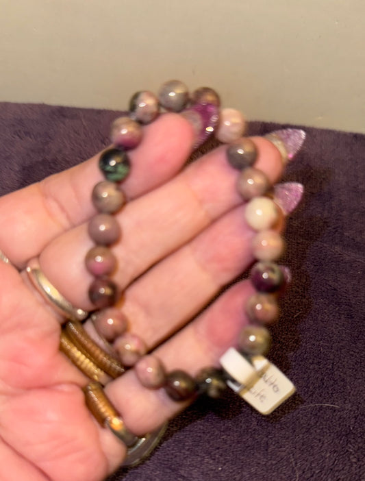 Rhodonite 8mm Bead Bracelets