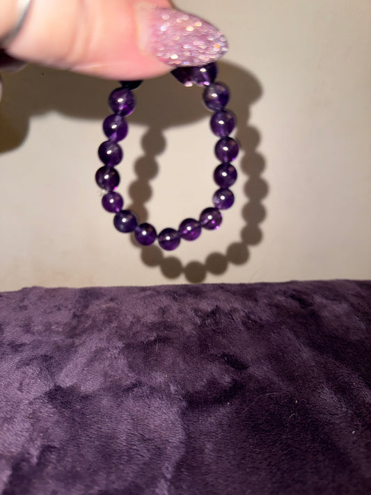 Uruguayan Amethyst 8mm Bead Bracelets