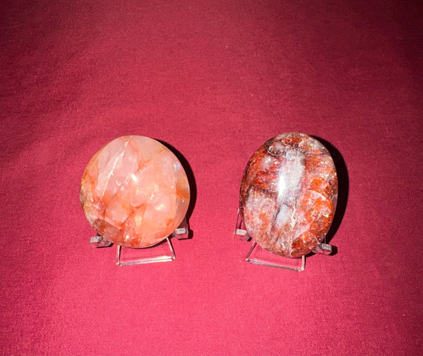 HQ Fire Quartz Palm Stones