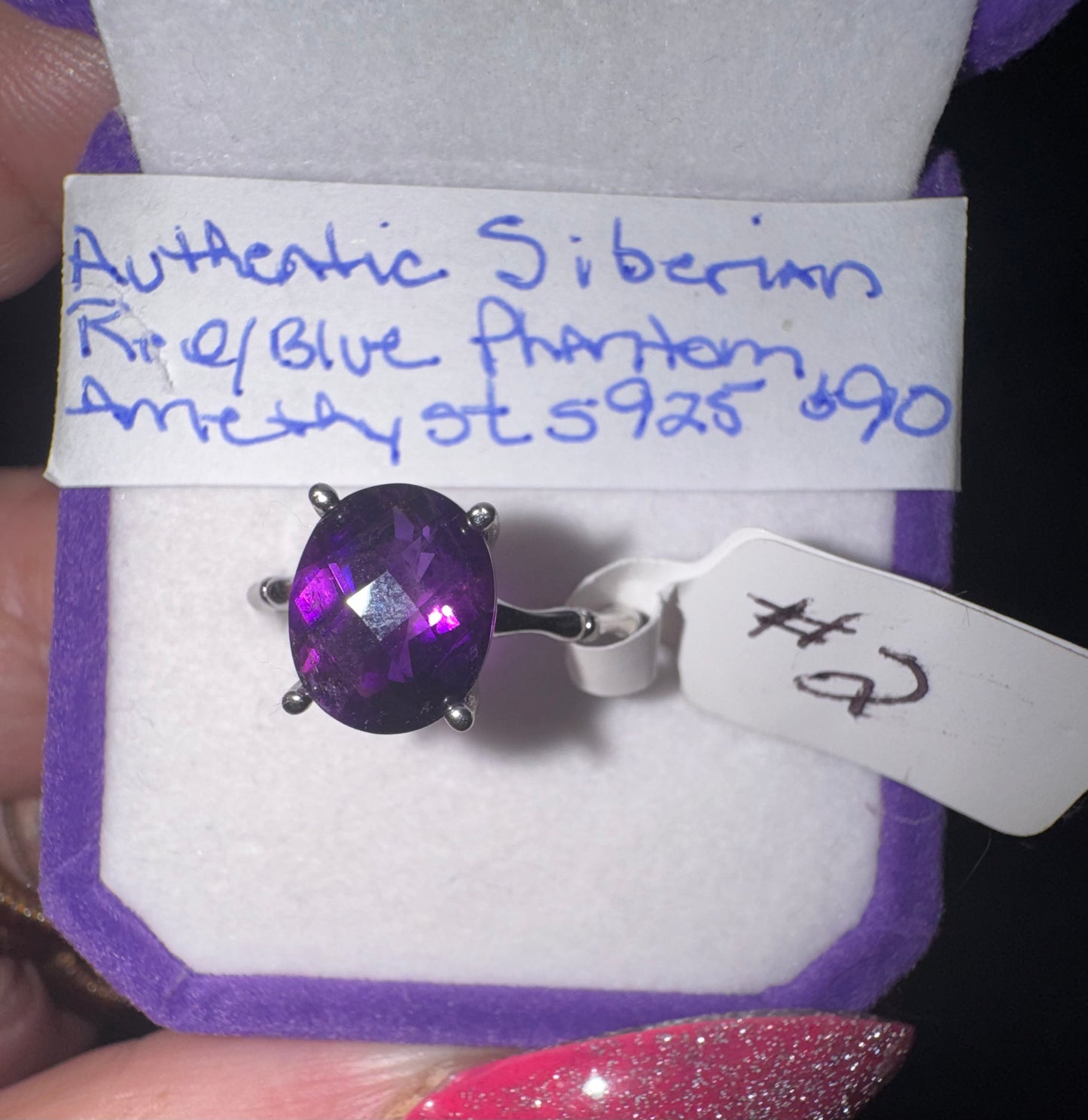 Authentic Siberian Red/ Blue Phantom Amethyst