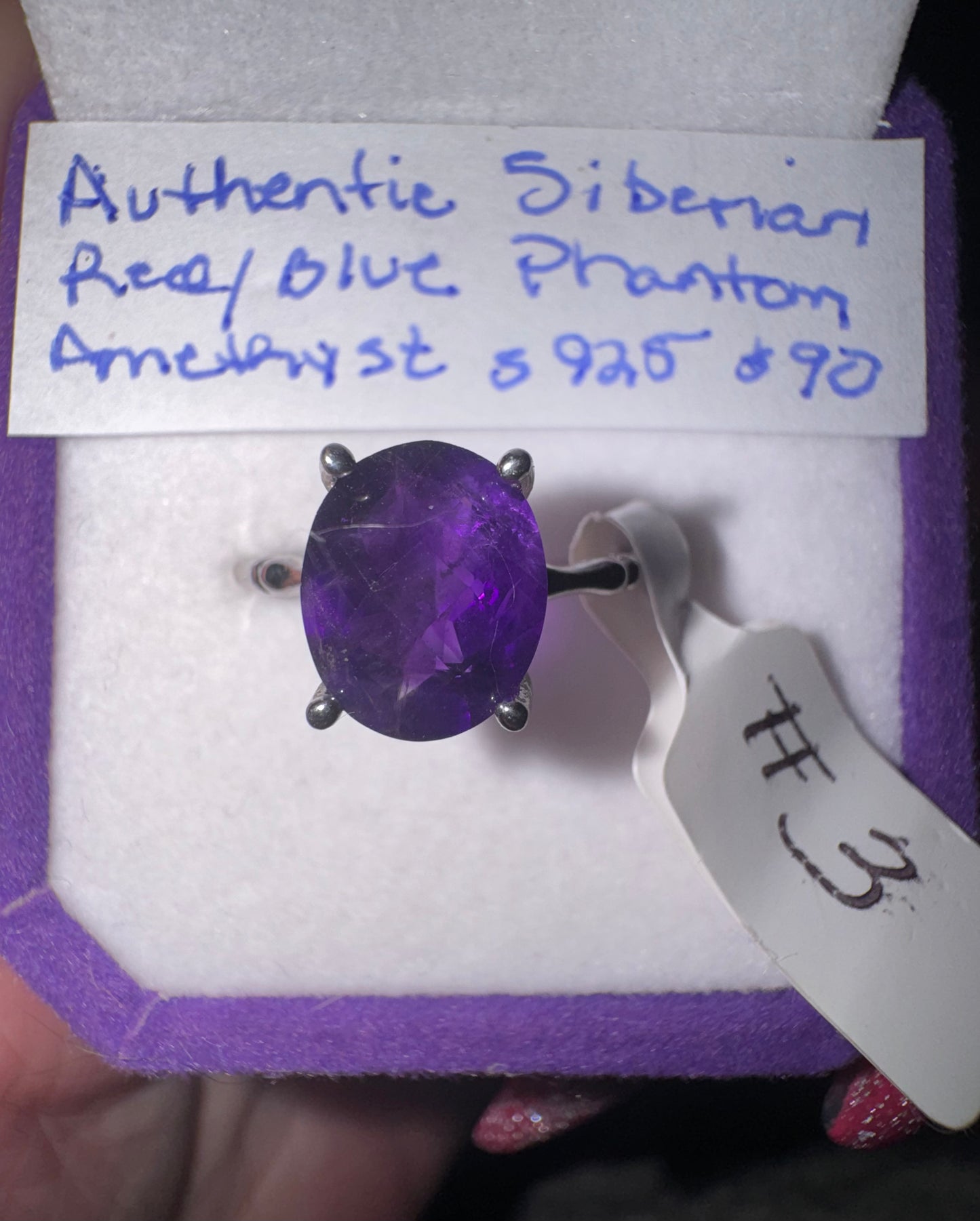 Authentic Siberian Red/ Blue Phantom Amethyst