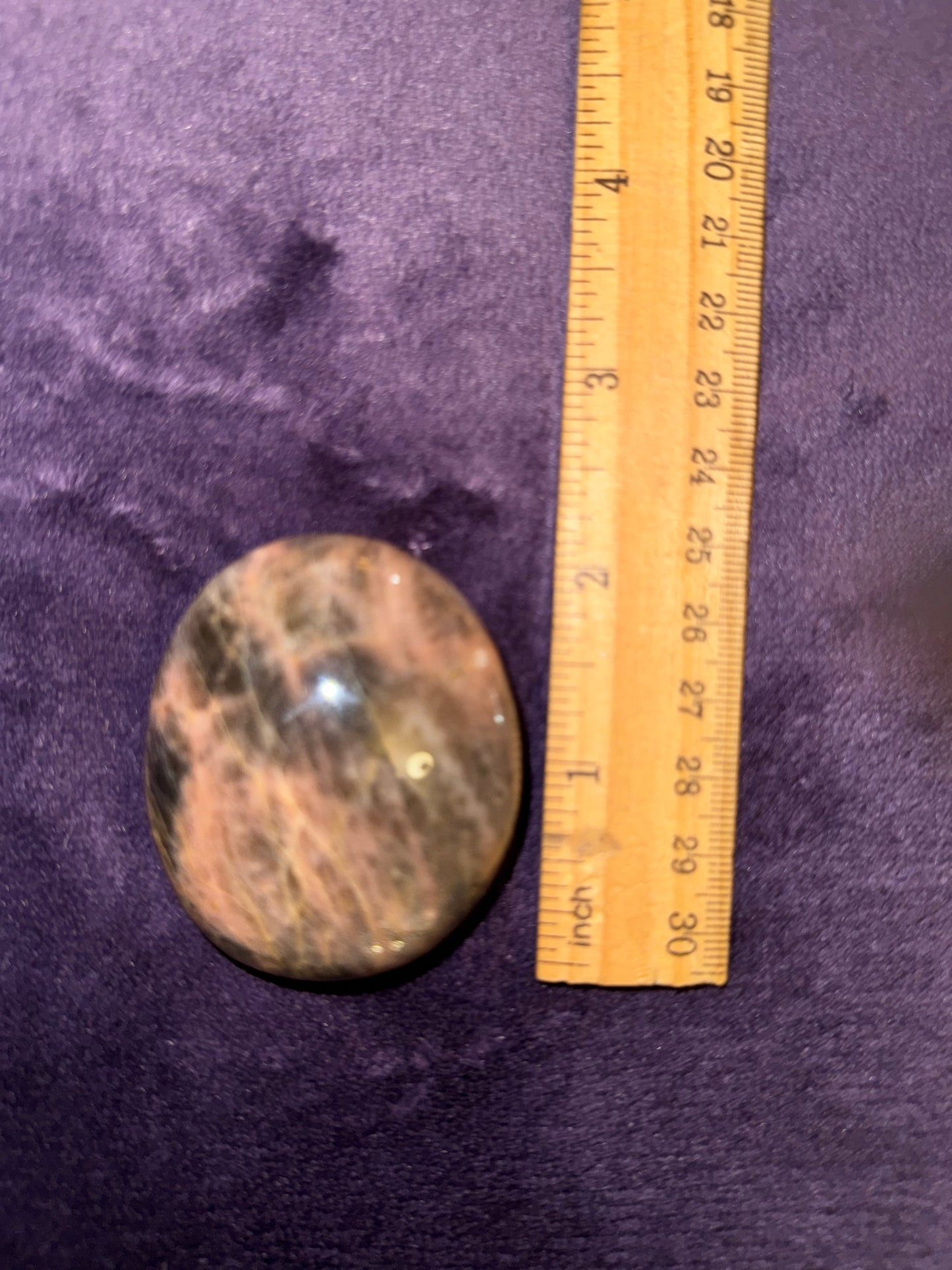 Black Moonstone Palm Stone