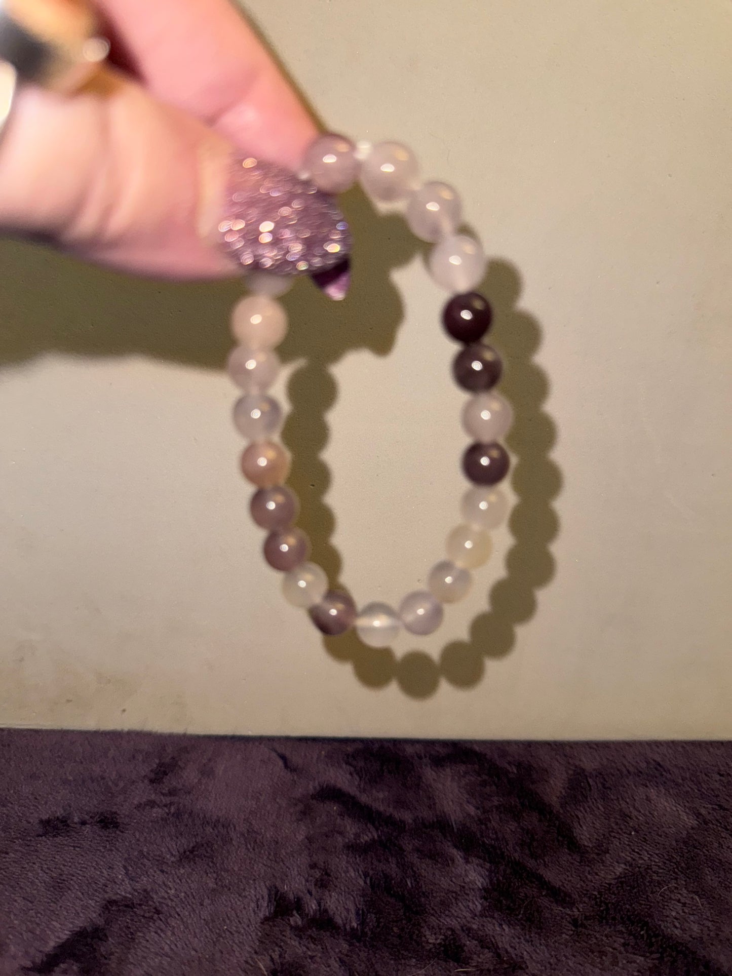 Natural Purple Aventurine 8mm Bead Bracelets