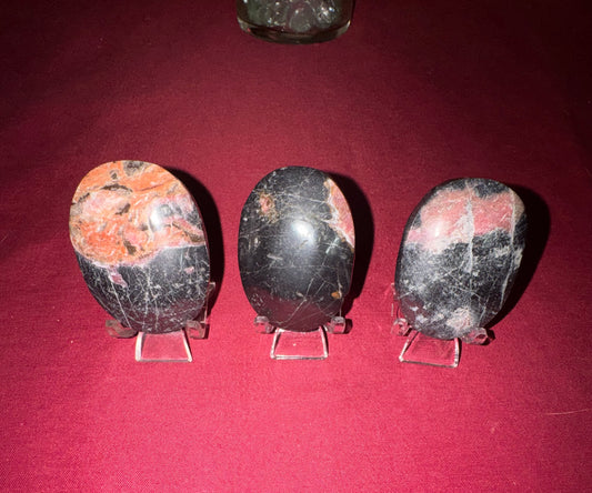 Rhodonite Palm Stones