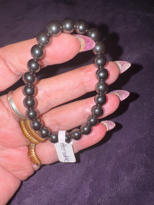 8mm Hematite Bead Bracelets