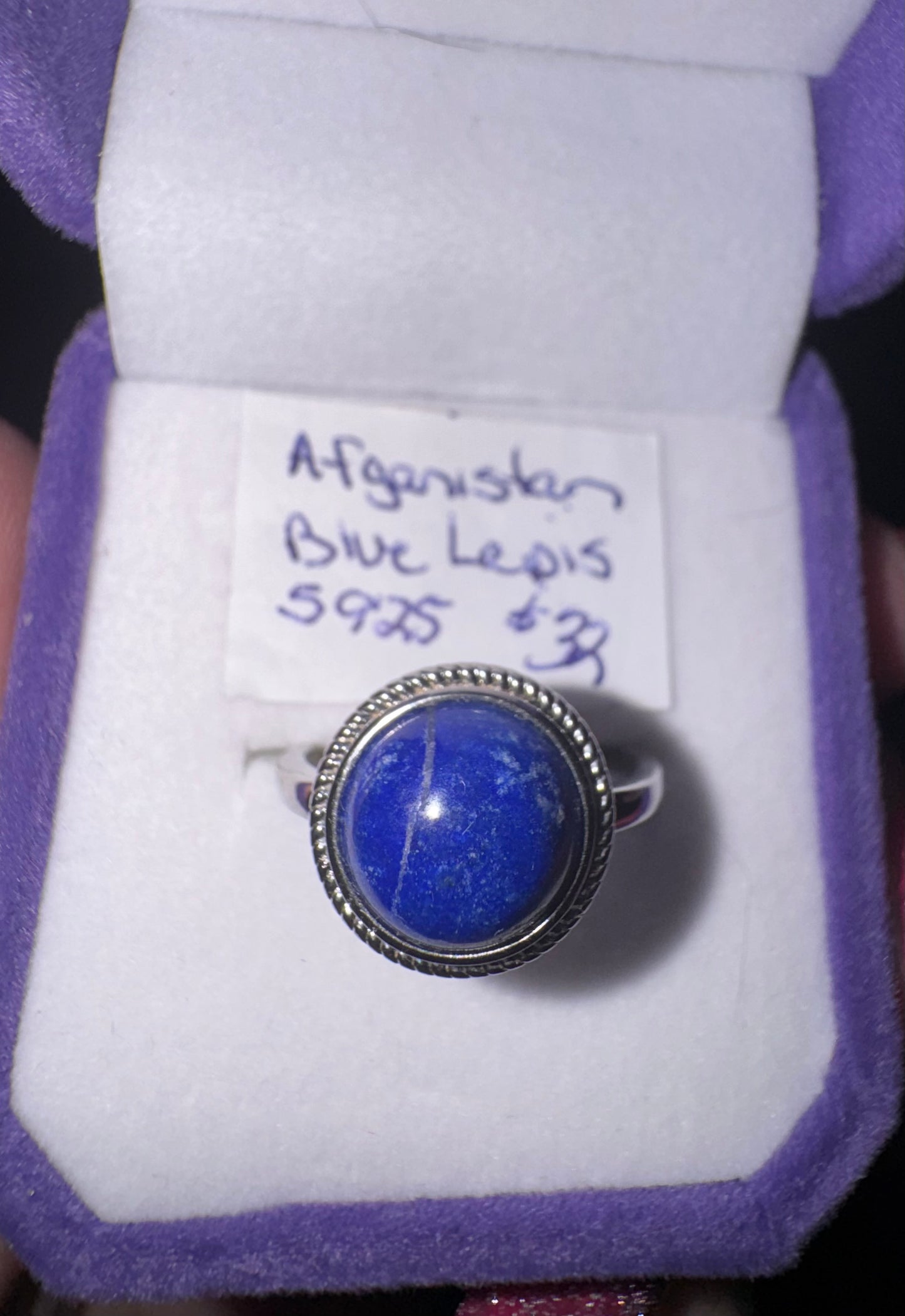 Blue Lapis ( Lapis Lazuli ) s925 Ring