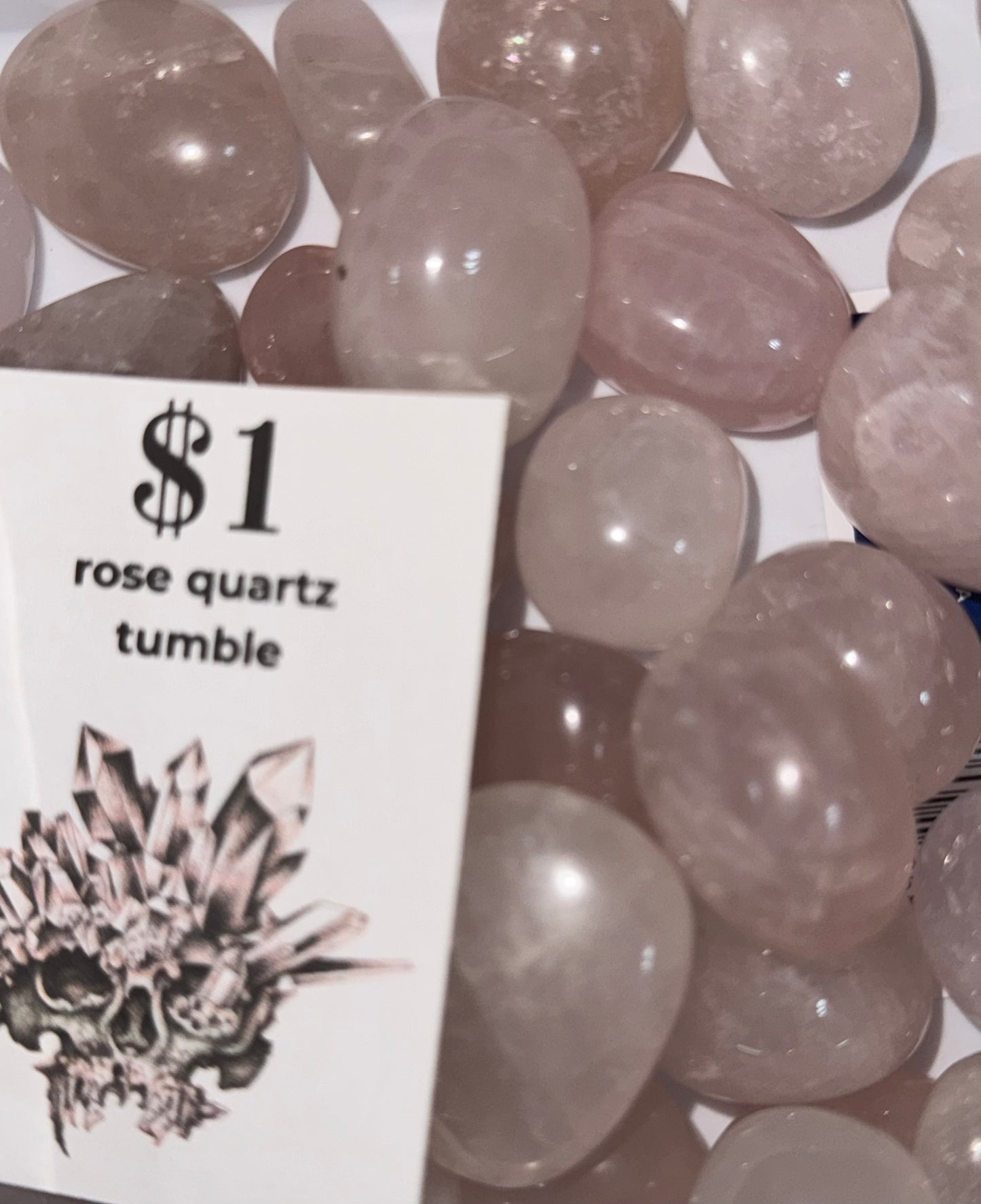 High Quality Rose Quartz Tumble. $1 pc. Intuitive Pick.